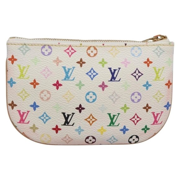 LOUIS VUITTON Monogram Multicolor Pochette MM Pouch White M60028 LV Auth 134908V - Picture 2 of 16